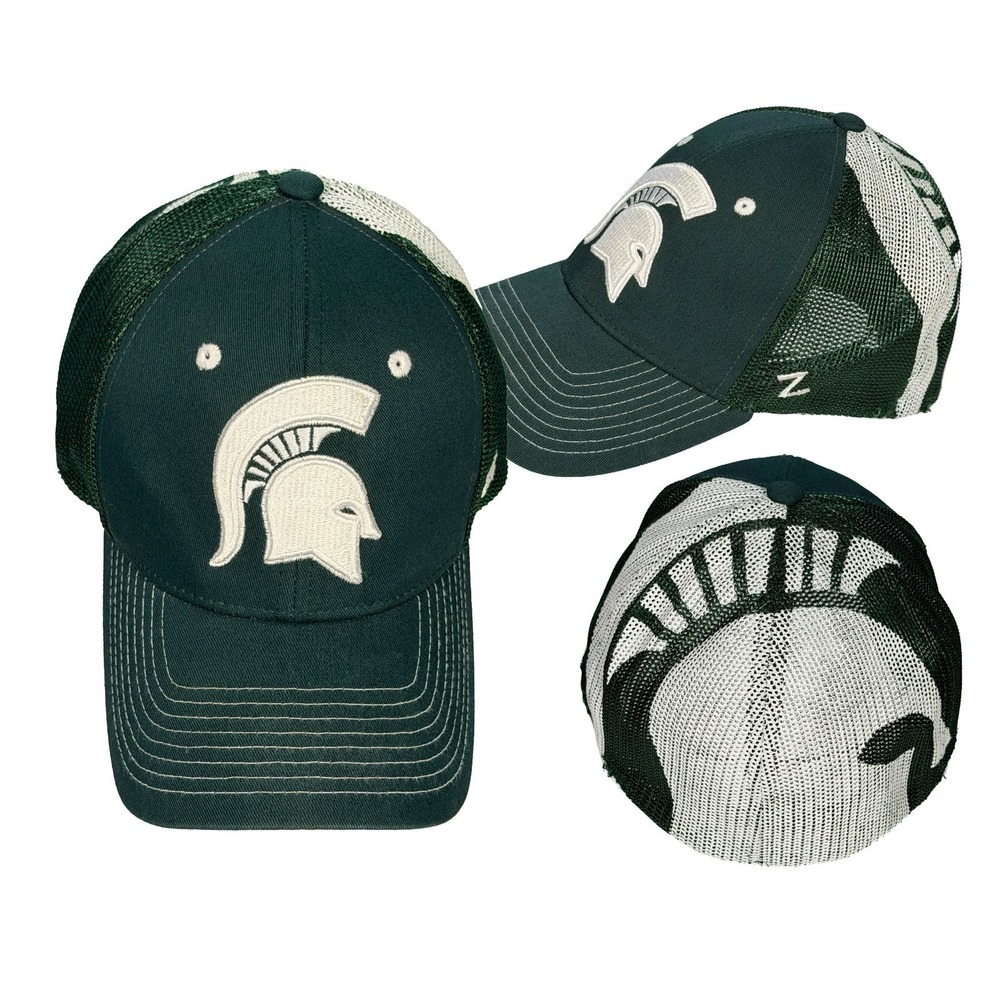 Michigan State Zephyr Zfit L/XL Stretch Embroidered Logo Wrap Around Rare